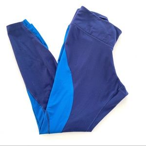 NIKE blue workout leggings with mesh large